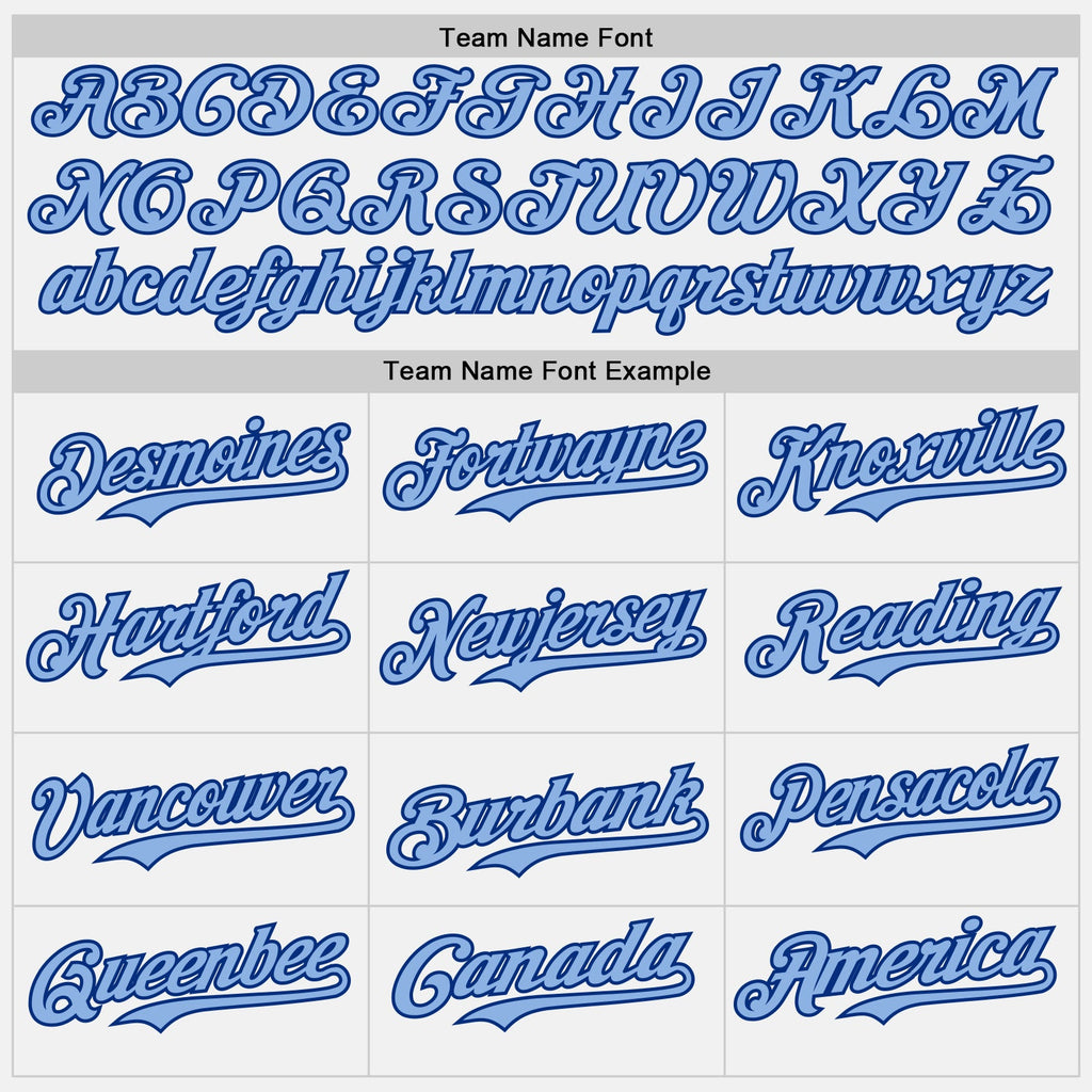 Custom White Light Blue Pinstripe Royal Authentic Two Tone Baseball Jersey