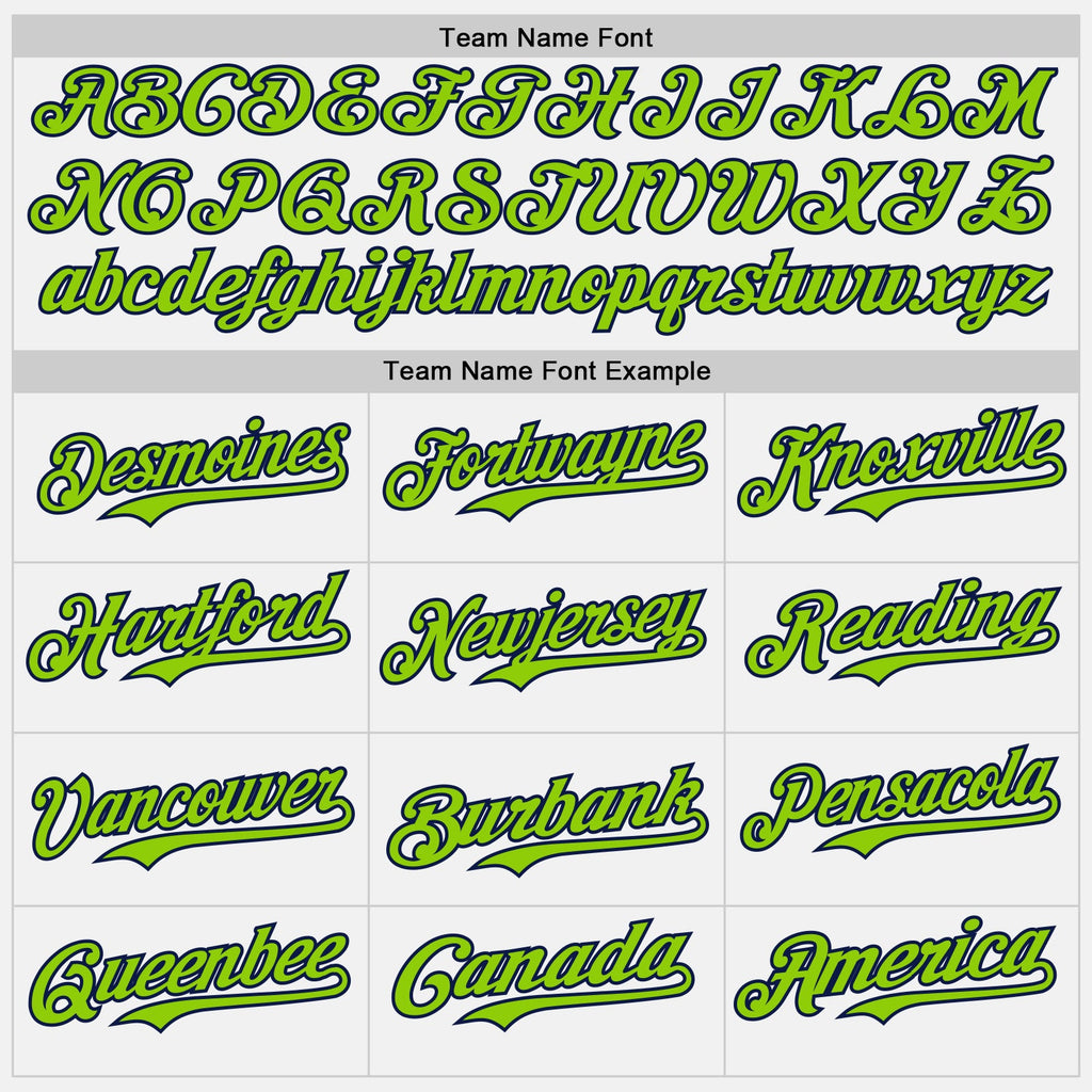 Custom White Neon Green Pinstripe Navy Authentic Two Tone Baseball Jersey