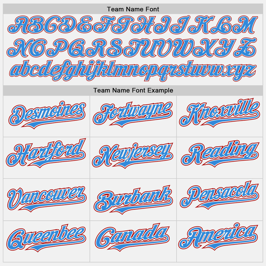 Custom White Electric Blue Pinstripe Red Authentic Two Tone Baseball Jersey