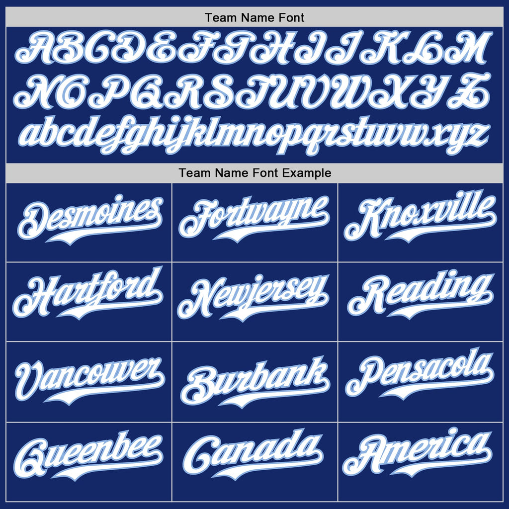 Custom Royal Light Blue Pinstripe White Authentic Two Tone Baseball Jersey