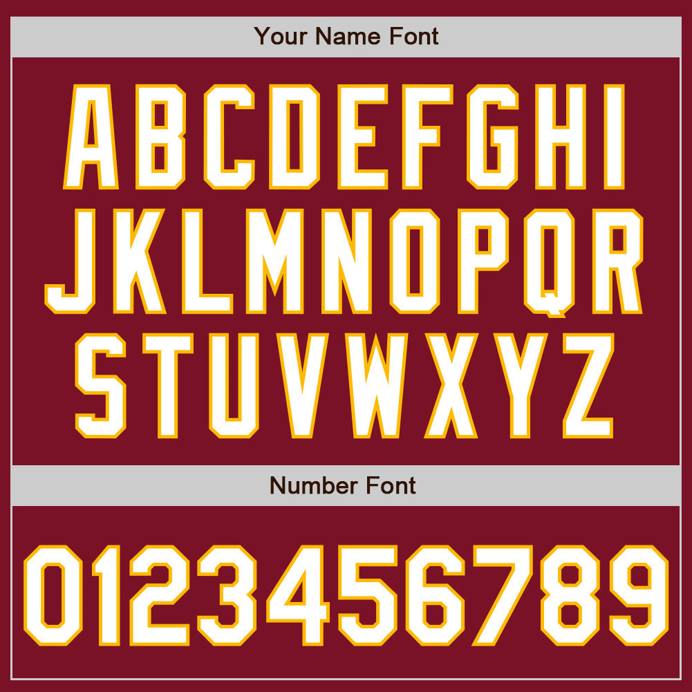 Custom Crimson Gold Pinstripe White Authentic Two Tone Baseball Jersey
