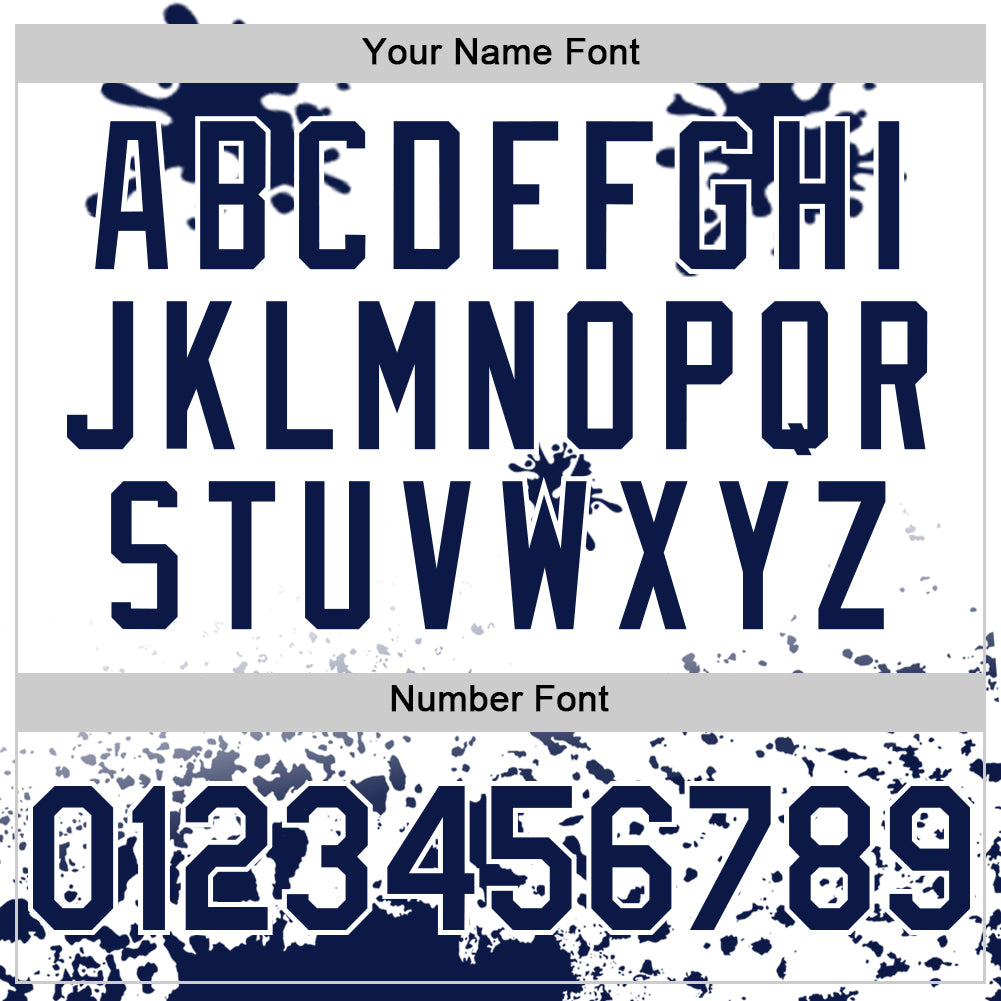 Custom White Navy-Teal Splatter Camo Two Tone Authentic Baseball Jersey
