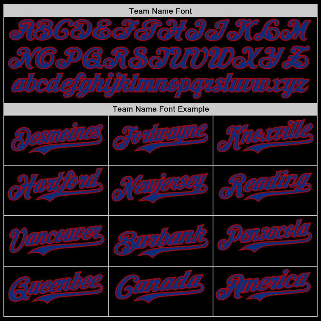 Custom Black Royal-Red Digital Camo Two Tone Authentic Baseball Jersey