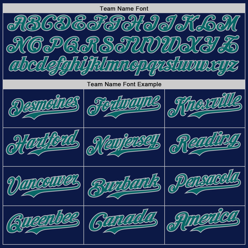 Custom Navy Teal-Gray Digital Camo Two Tone Authentic Baseball Jersey