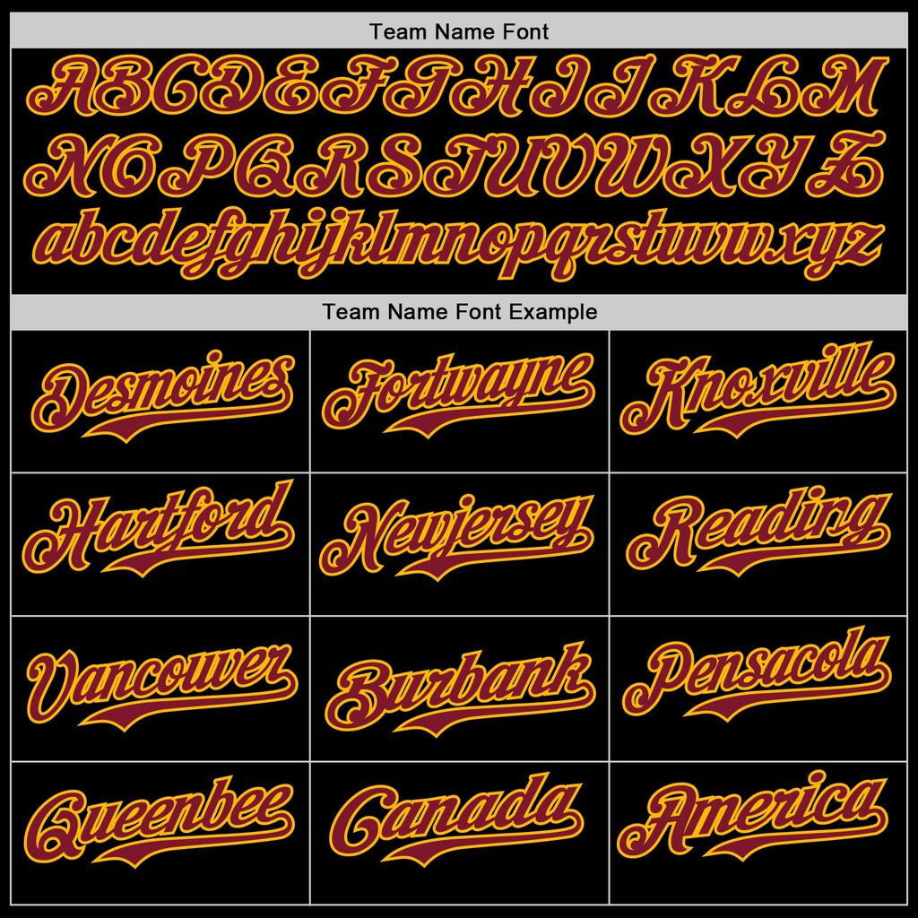 Custom Black Crimson Gold-White Digital Camo Two Tone Authentic Baseball Jersey