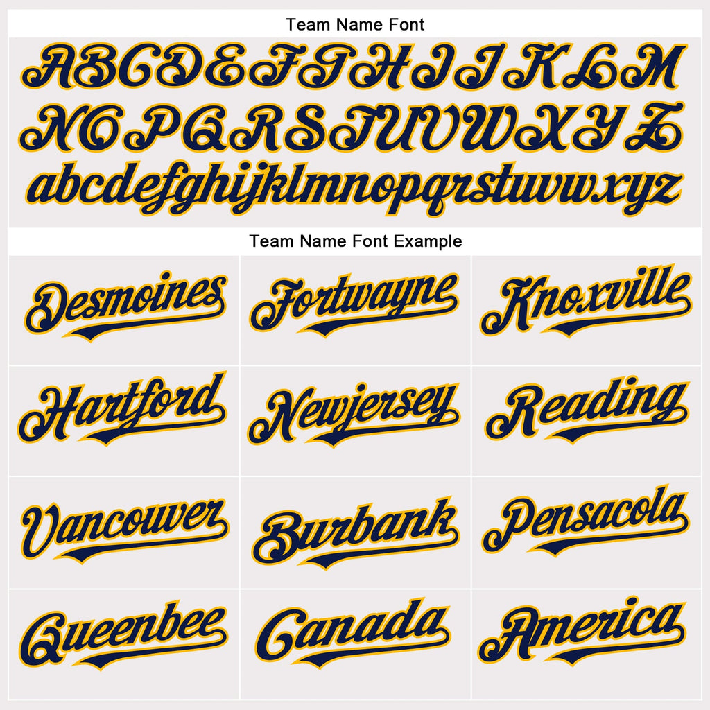 Custom White Navy-Gold Authentic Baseball Jersey