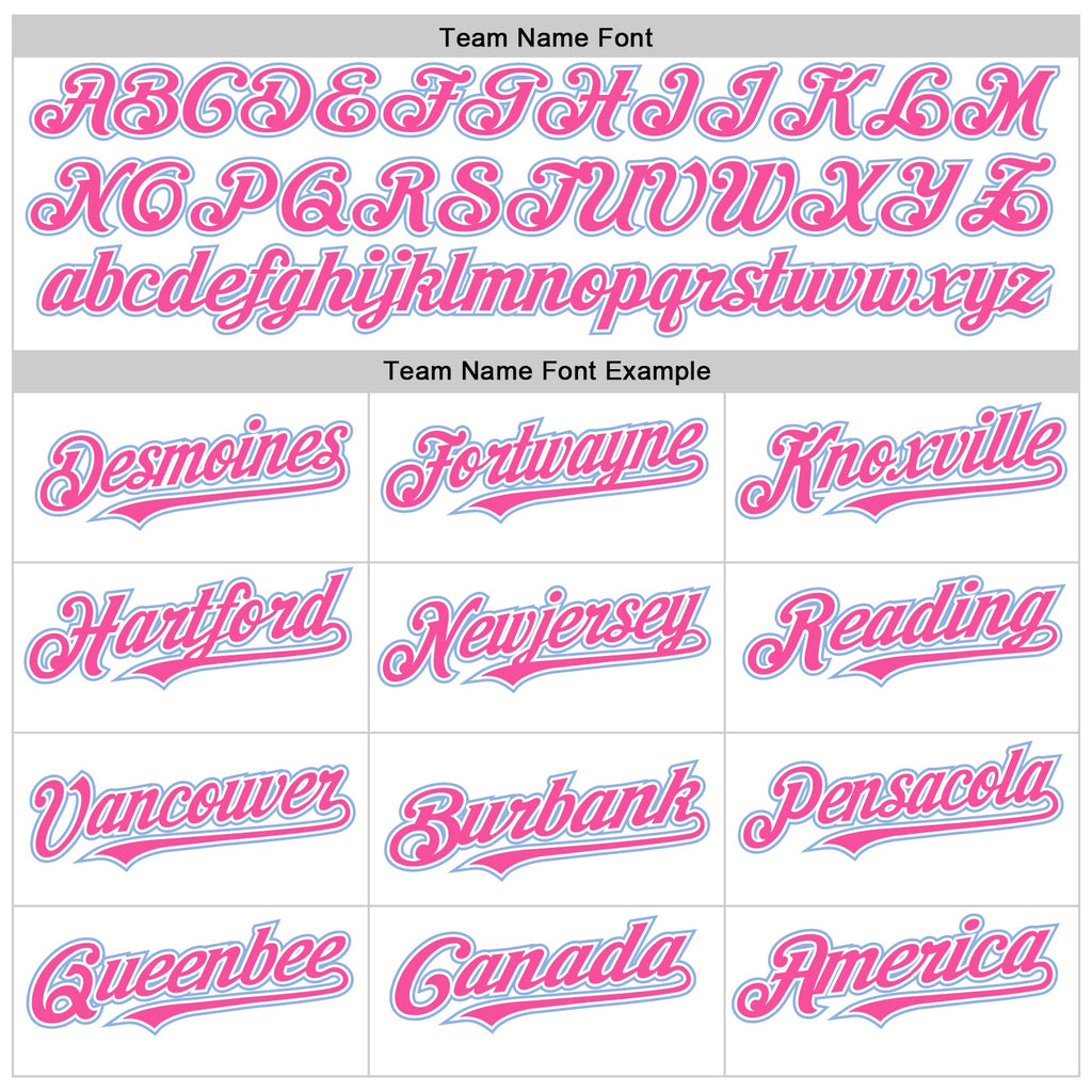 Custom White Pink Pinstripe Light Blue Authentic Sleeveless Baseball Jersey