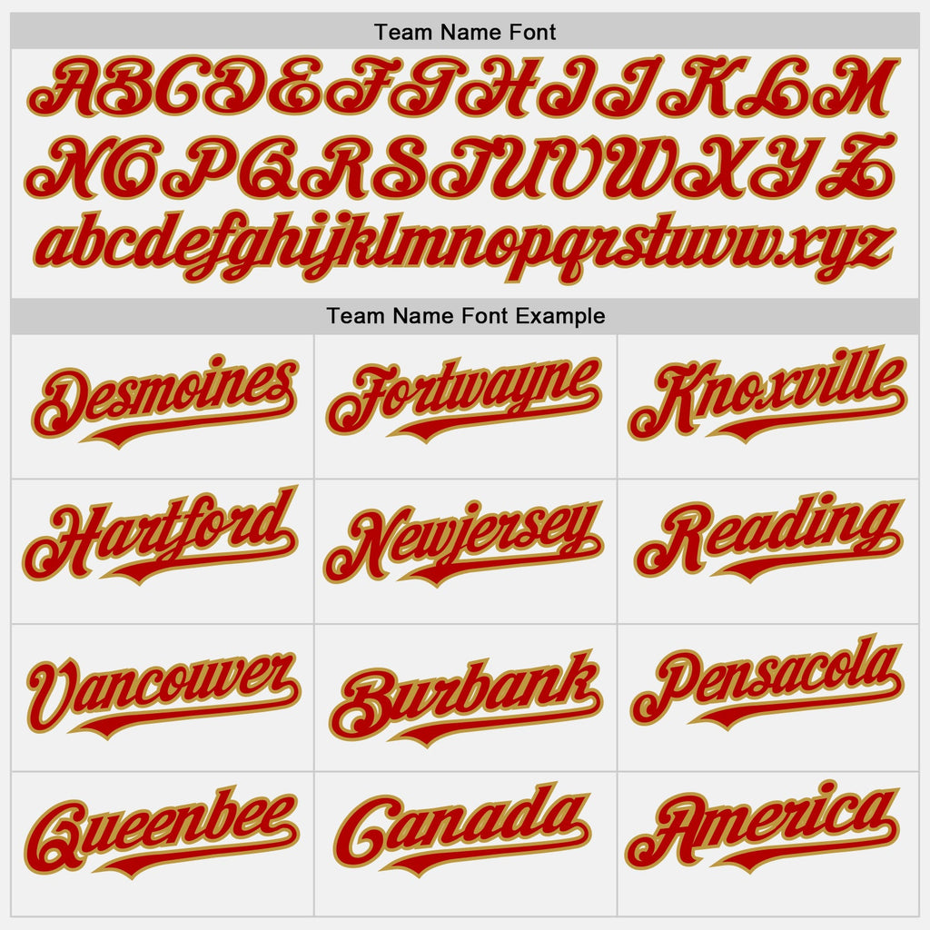 Custom White (Red Old Gold Pinstripe) Red-Old Gold Authentic Baseball Jersey