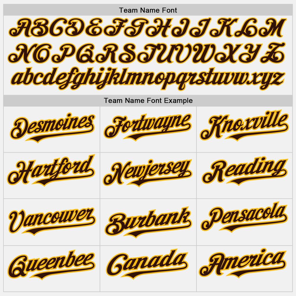 Custom White (Brown Gold Pinstripe) Brown-Gold Authentic Baseball Jersey
