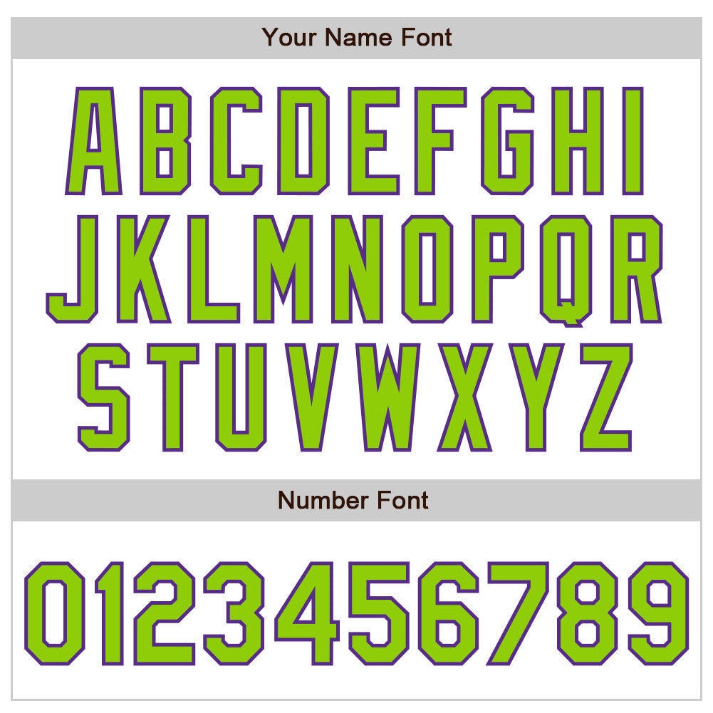 Custom White Neon Green-Purple Authentic Baseball Jersey