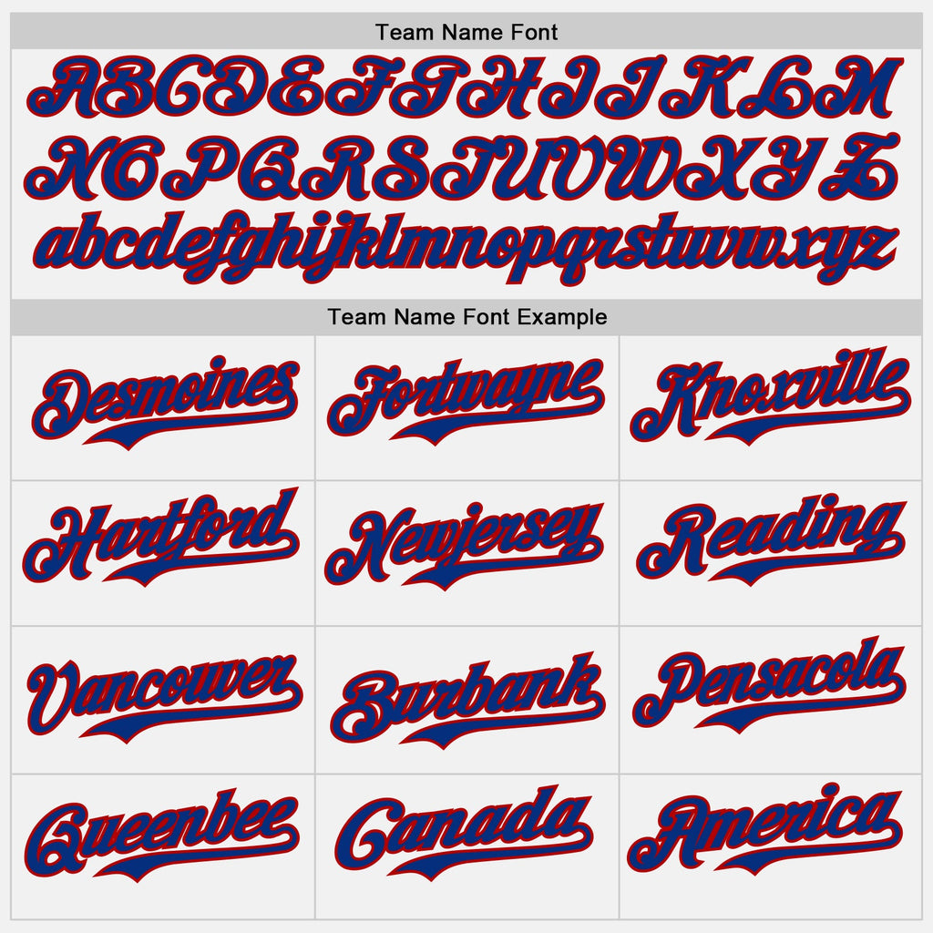 Custom White Red-Royal Authentic Baseball Jersey