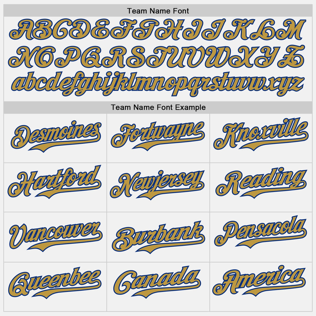 Custom White Old Gold Royal-Red Authentic Baseball Jersey