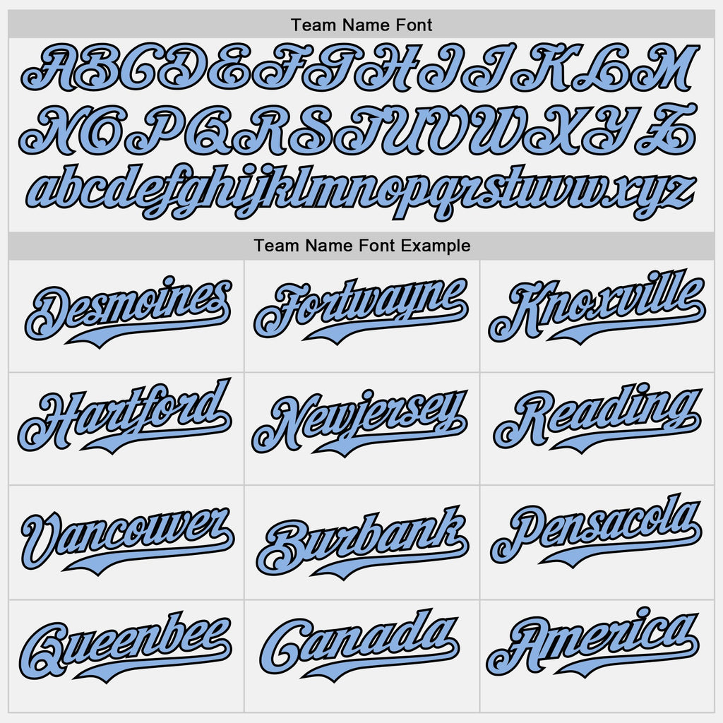 Custom White Light Blue Black-Red Authentic Baseball Jersey