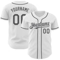 Custom White Steel Gray Authentic Baseball Jersey