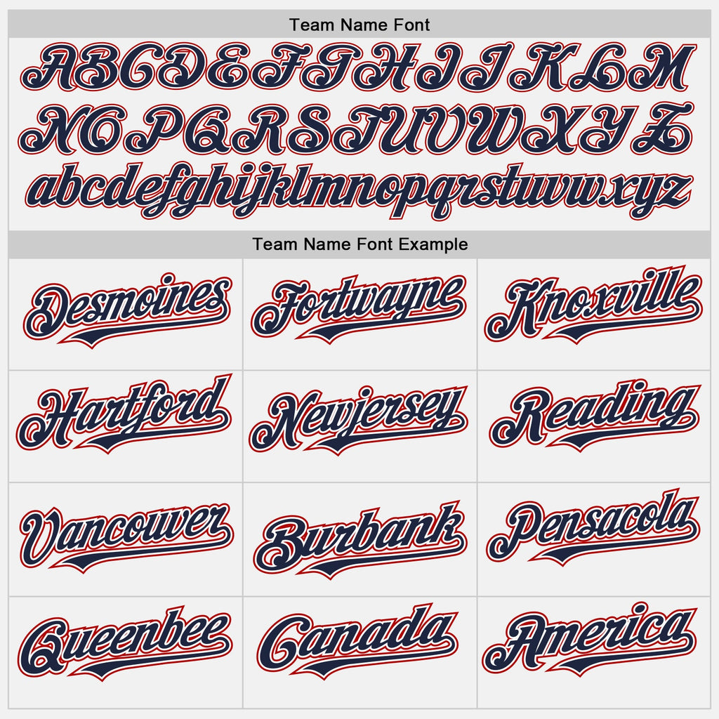 Custom White Red-Navy Authentic Baseball Jersey