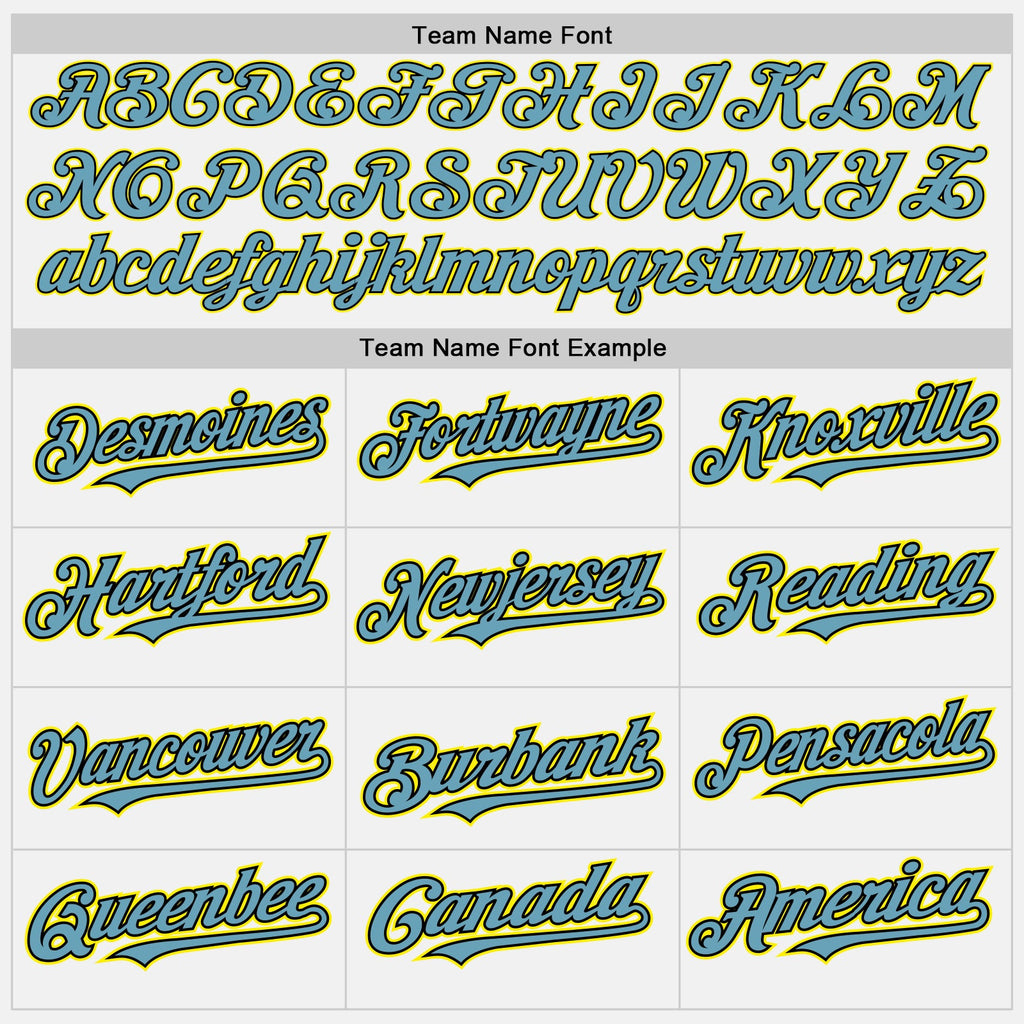 Custom White Black Shadow Blue-Light Yellow Authentic Baseball Jersey