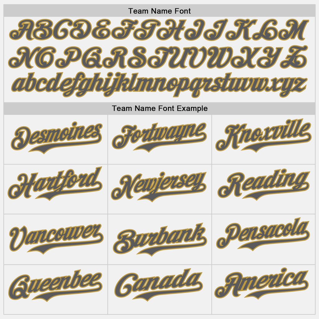 Custom White Steel Gray-Old Gold Authentic Baseball Jersey