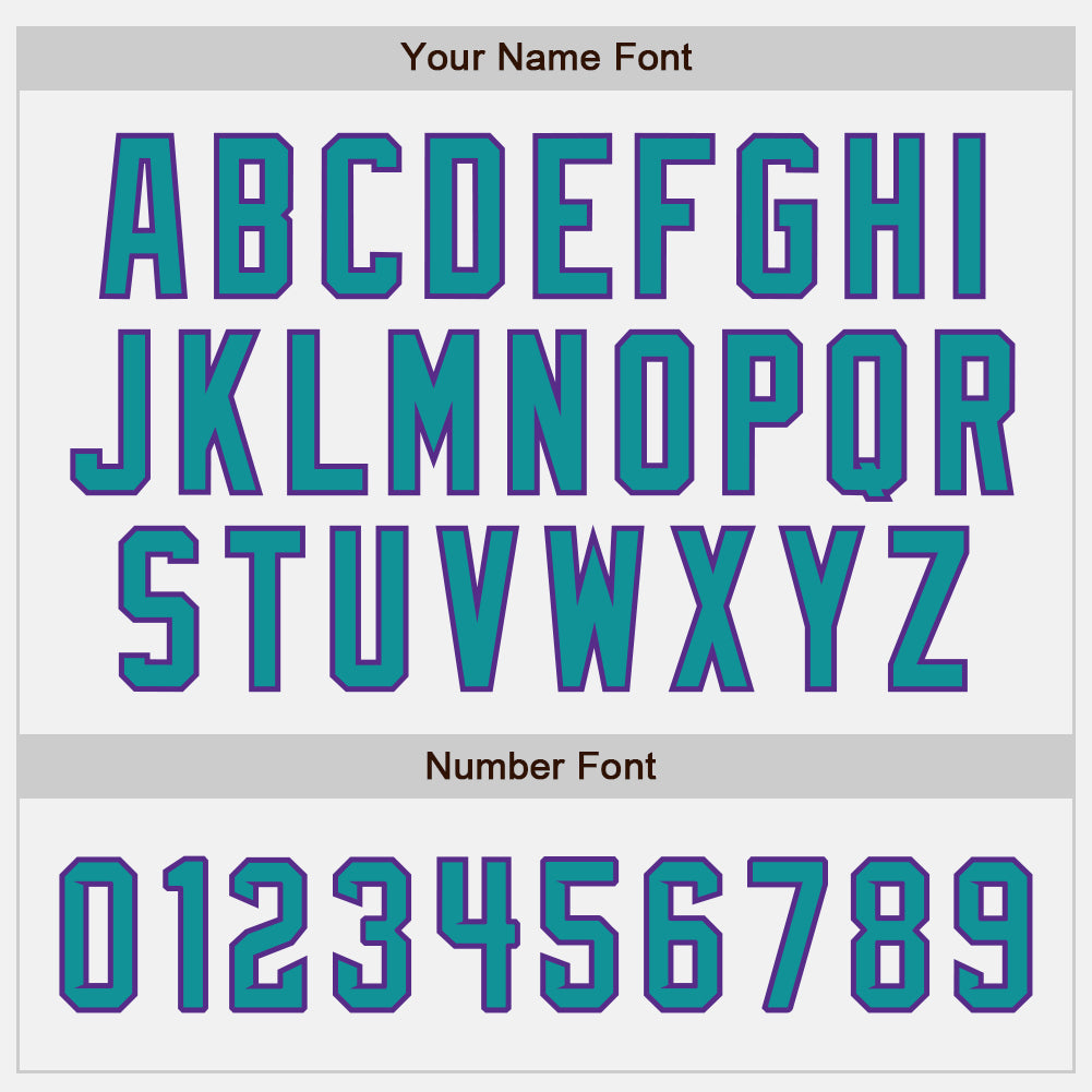 Custom White Teal-Purple Authentic Baseball Jersey