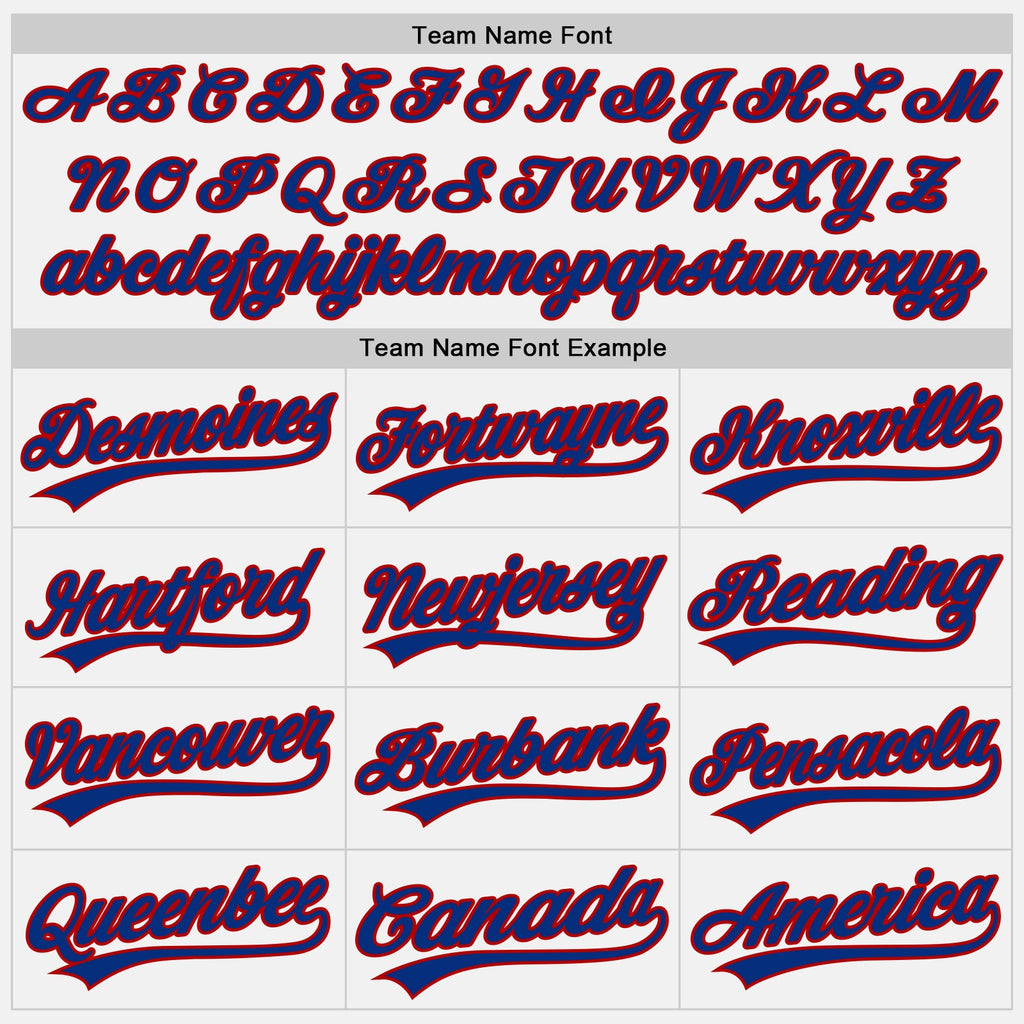 Custom White Royal-Red Authentic Baseball Jersey