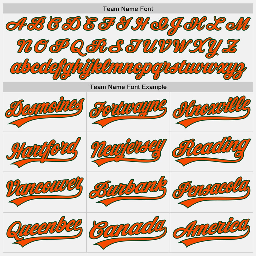 Custom White Orange-Green Authentic Baseball Jersey