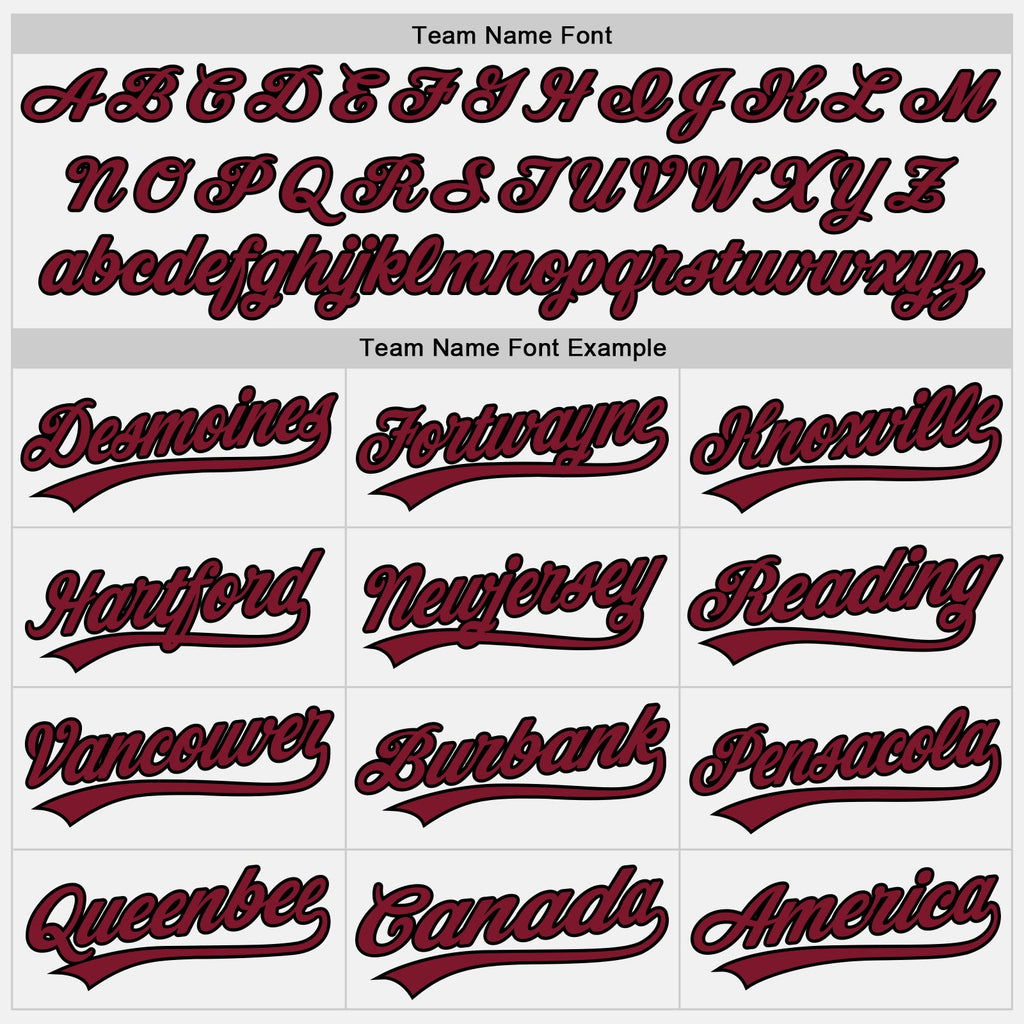Custom White Maroon-Black Authentic Baseball Jersey