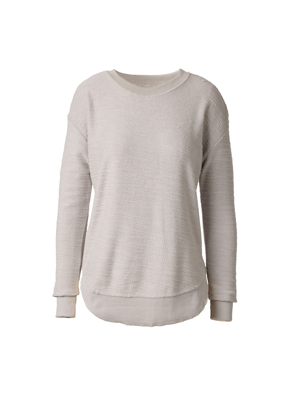 Baja Crew Neck Top - Heather Gray