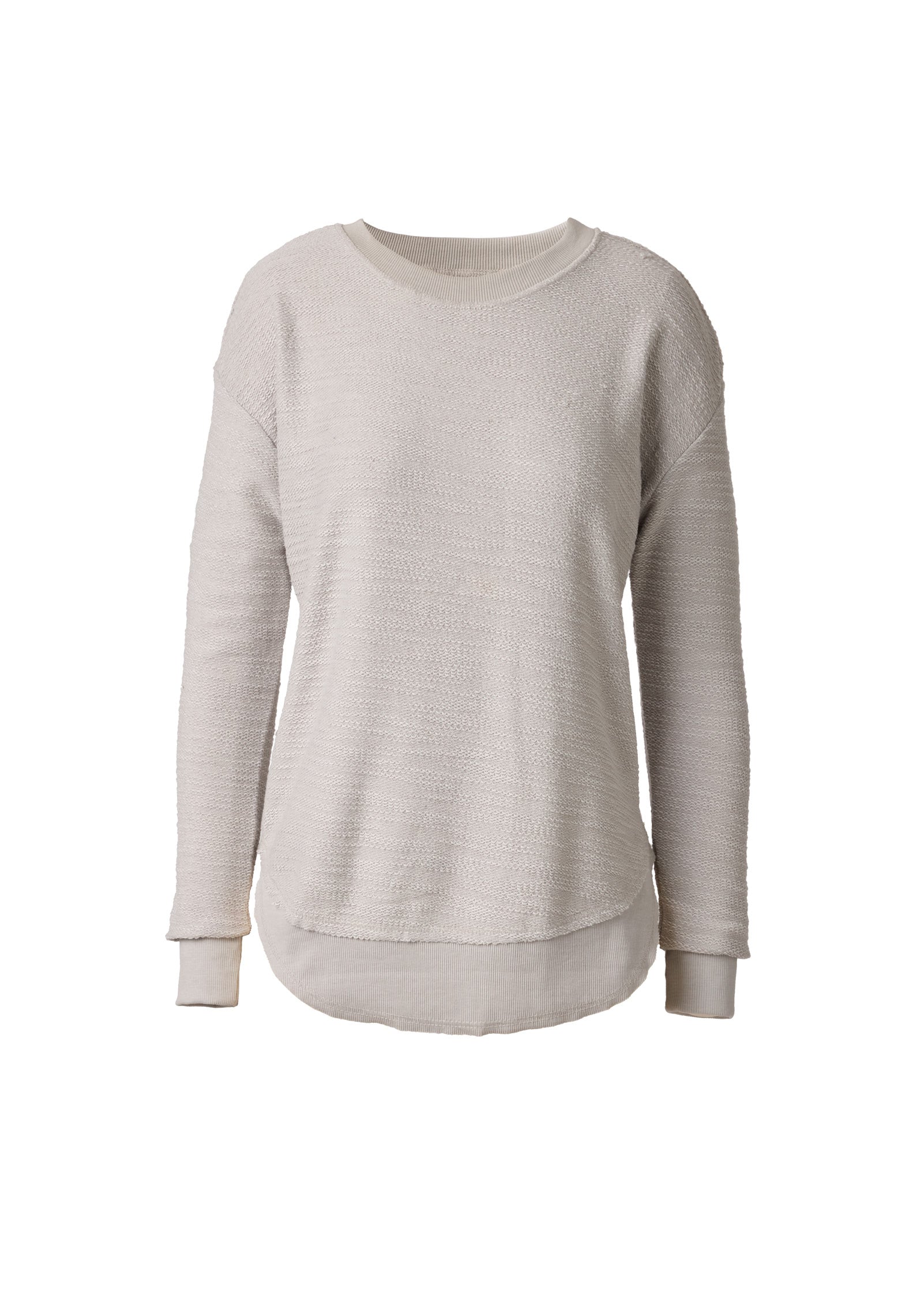 Baja Crew Neck Top - Heather Gray