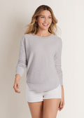 Baja Crew Neck Top - Heather Gray