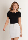 Cut-Out Top - Jet Black