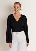 Banded Hem Top - Jet Black