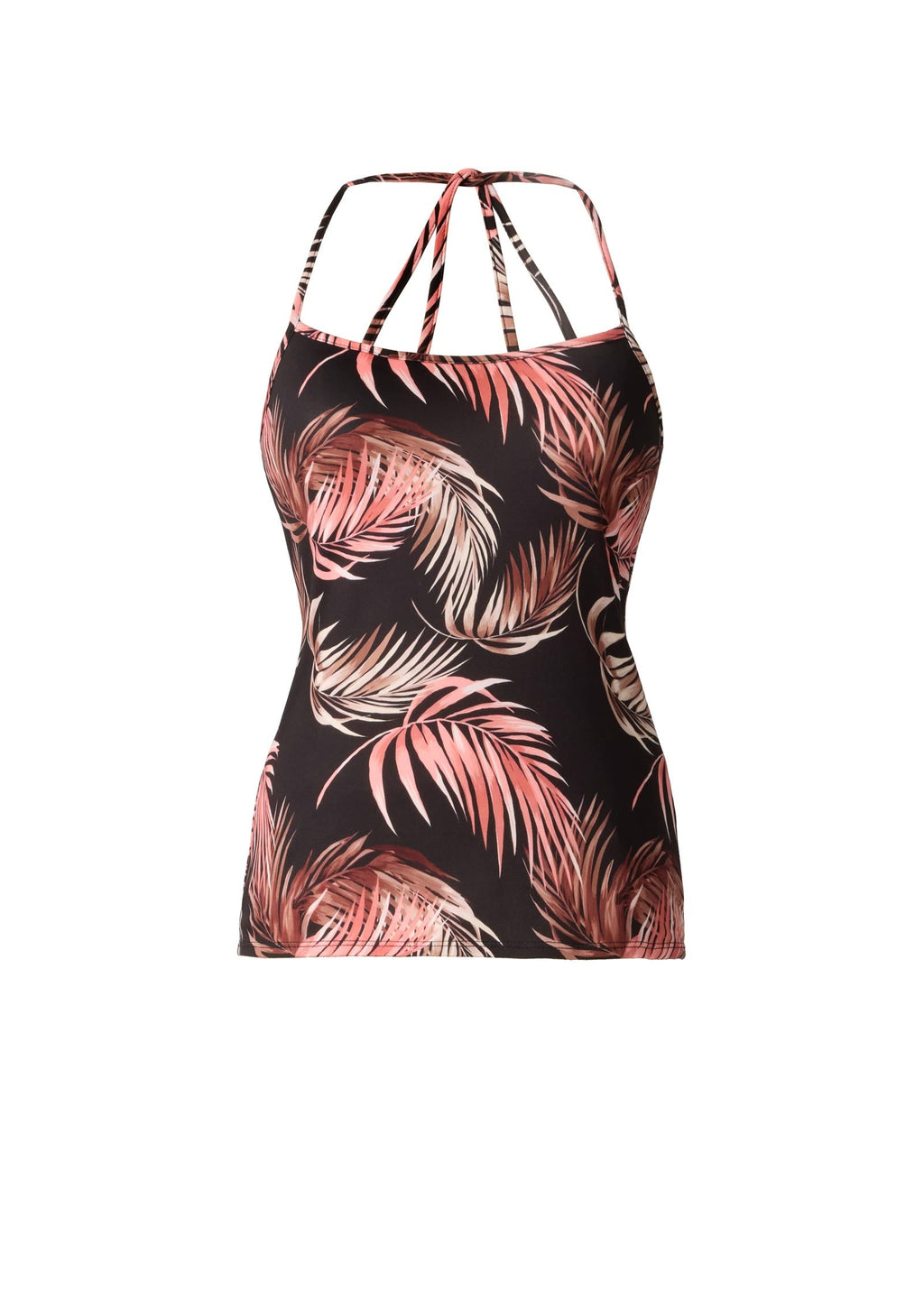 Back Detail Printed Tank - Black Multi Floral