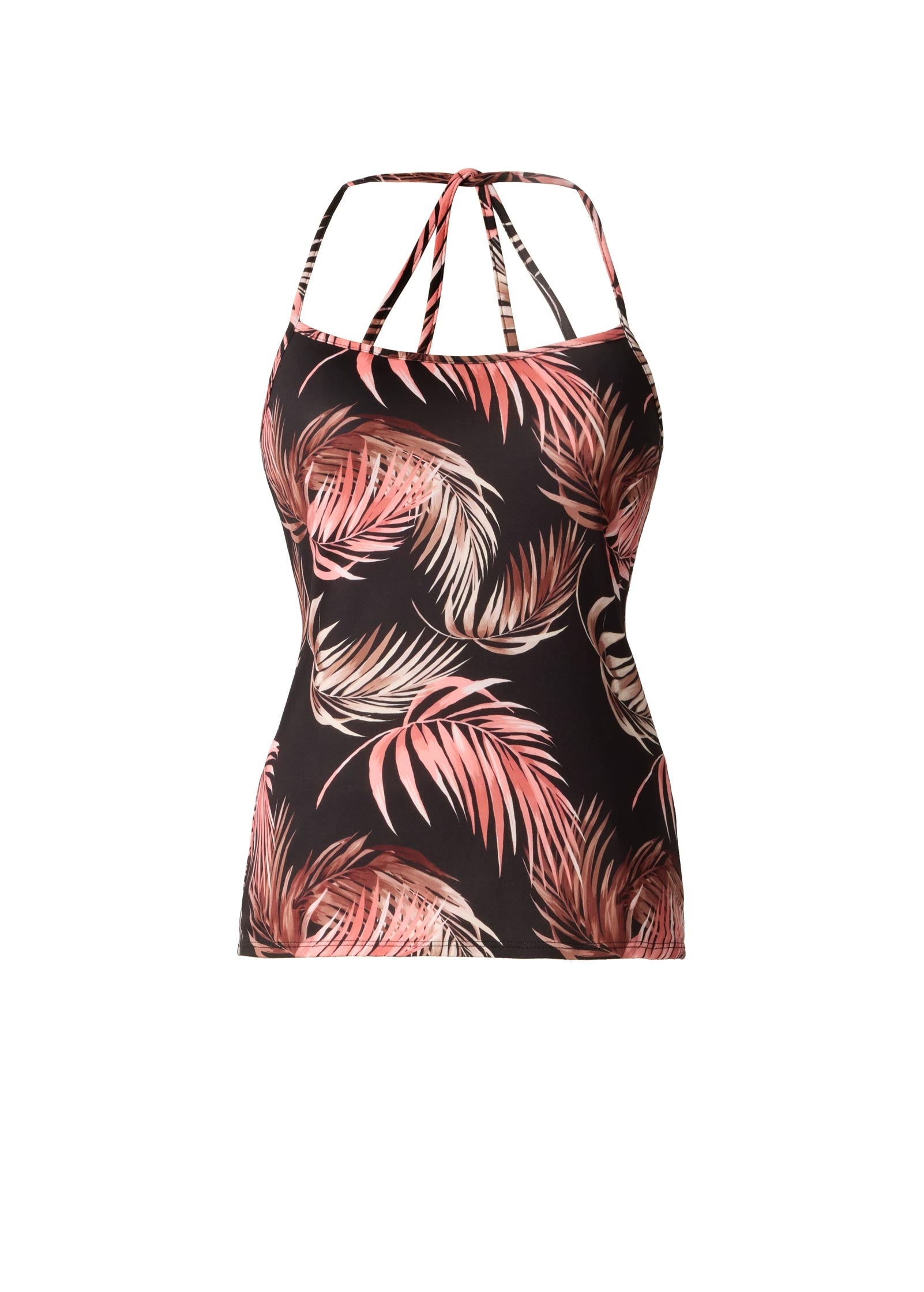 Back Detail Printed Tank - Black Multi Floral