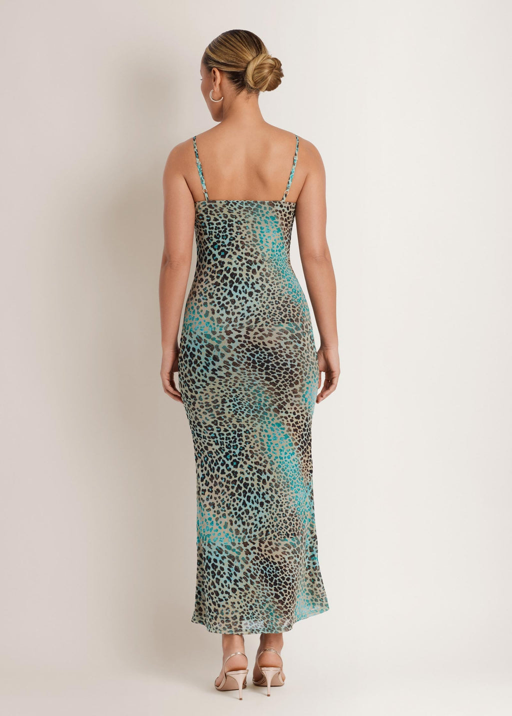 Abstract Leopard Maxi Dress - Brown Sage Animal