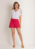 Linen Easy Short - Rose Red