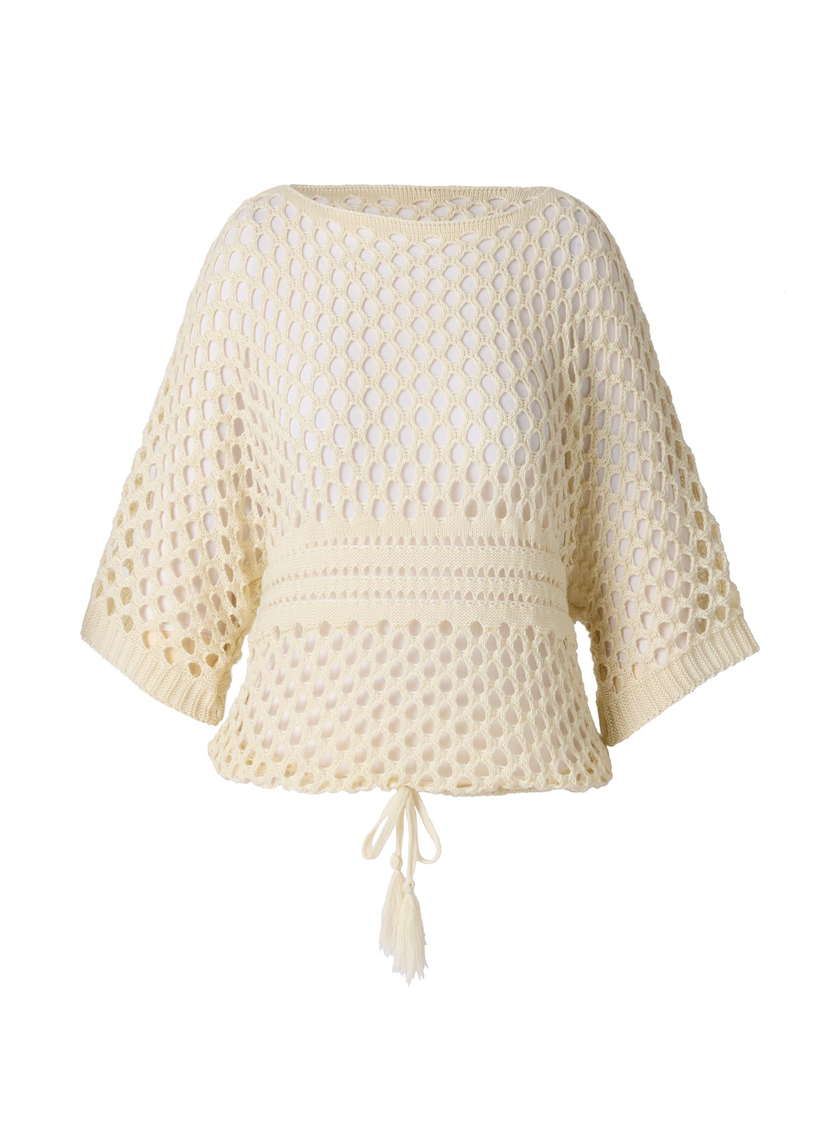 Cotton Open Knit Sweater - Cream