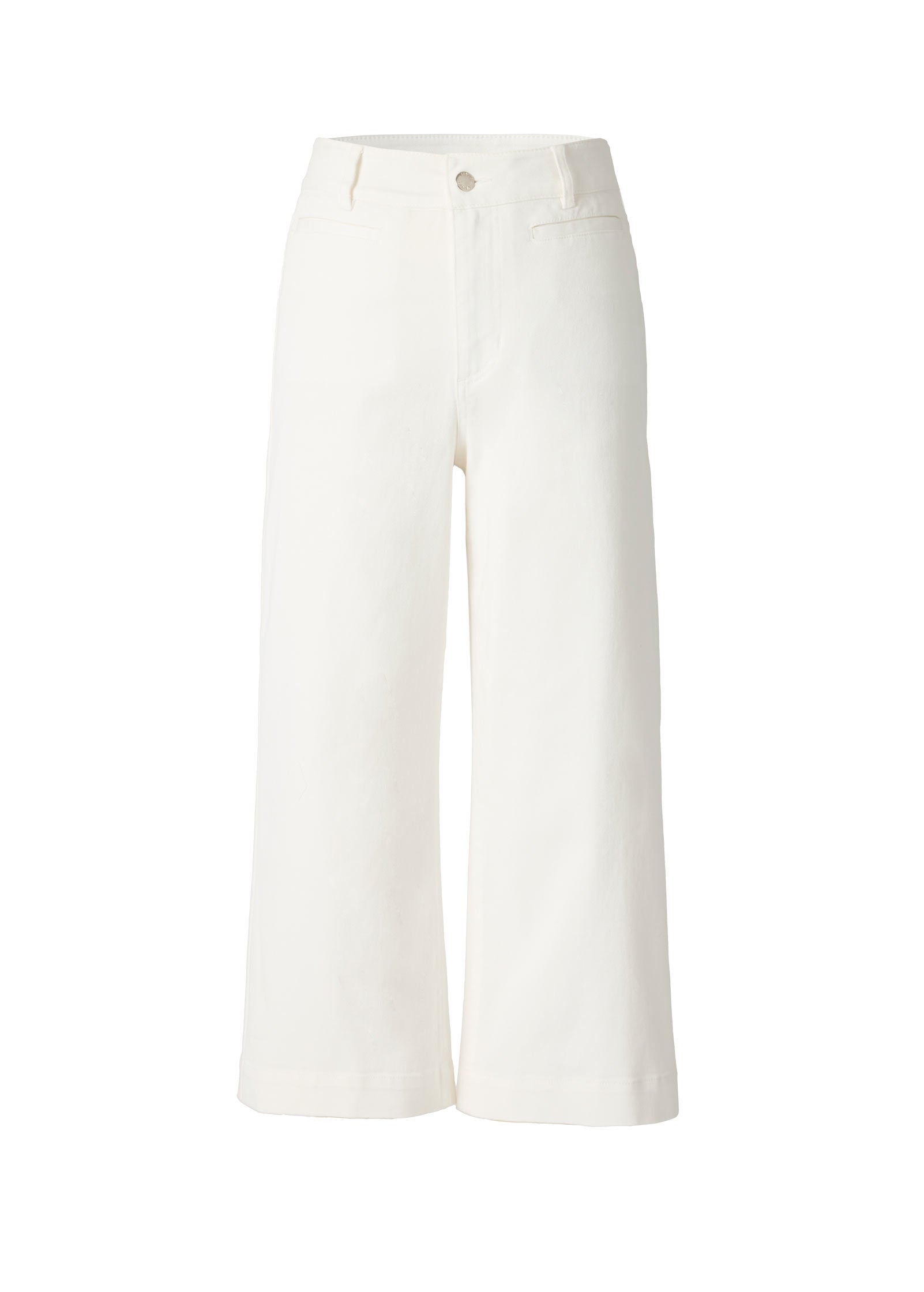 Sofia Wide Leg Crop Jean - White Denim