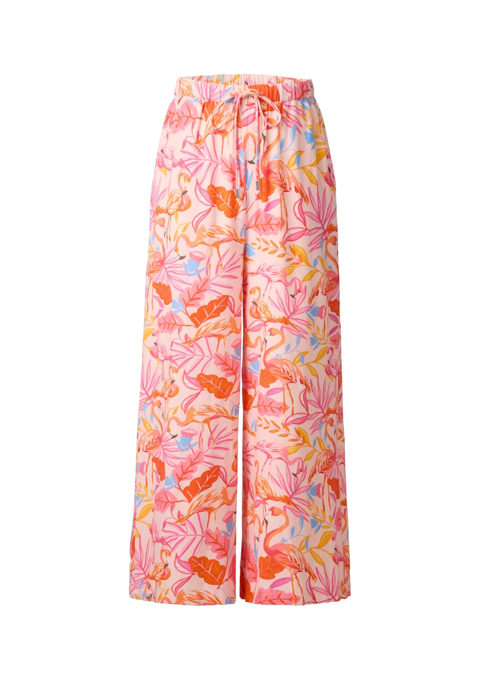 Wide Leg Linen Pant - Flamingo Summer
