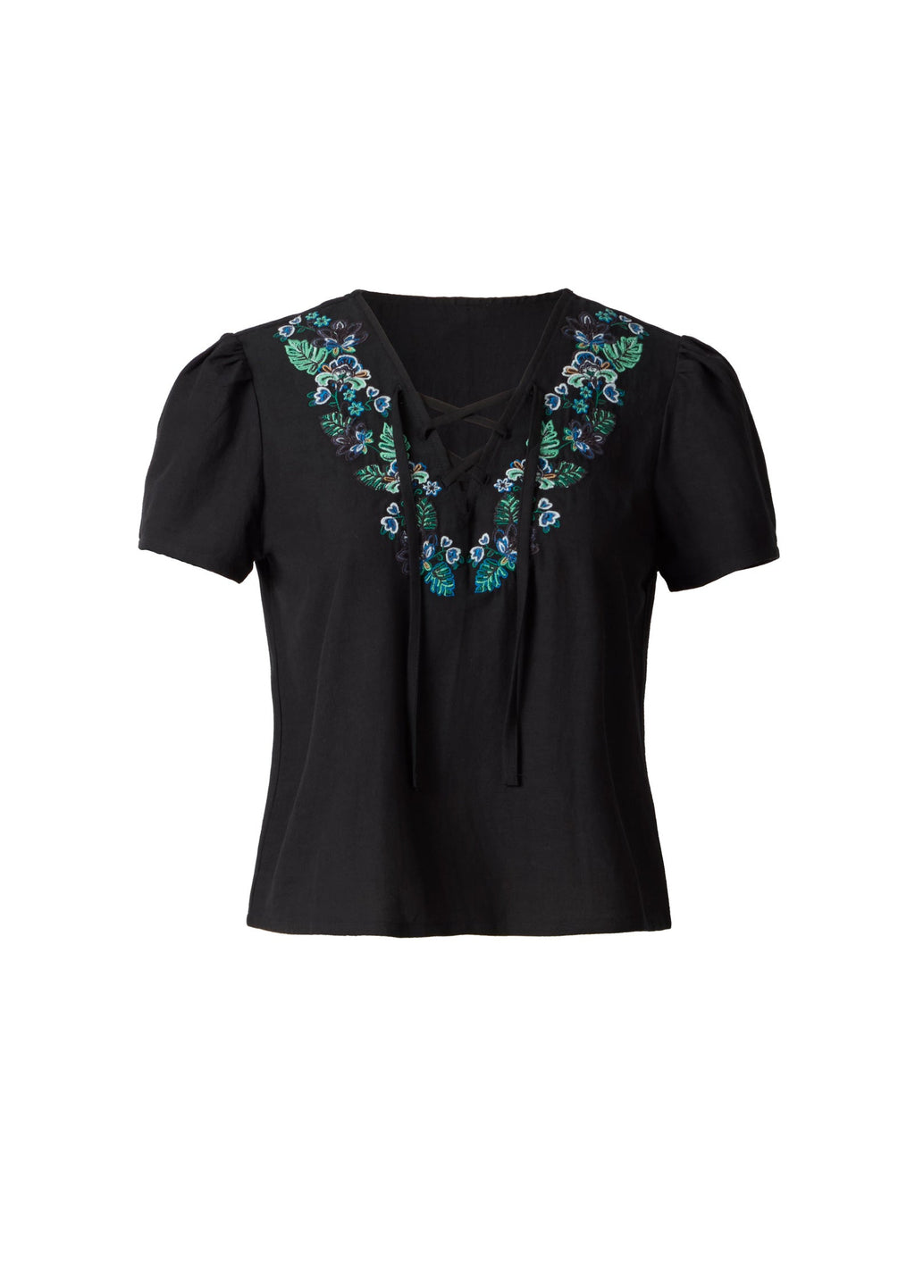 Embroidered Blouse - Black Multi