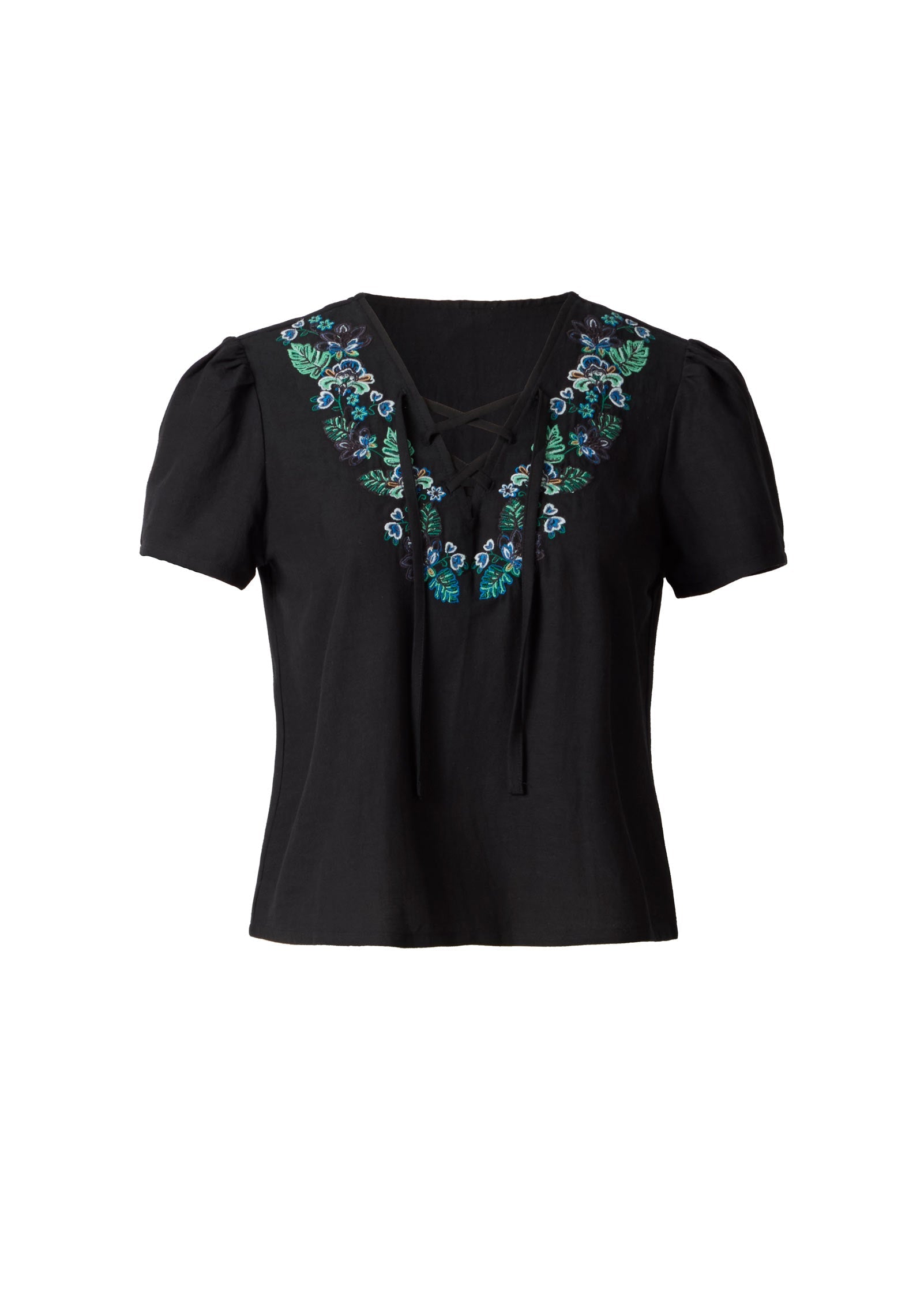 Embroidered Blouse - Black Multi