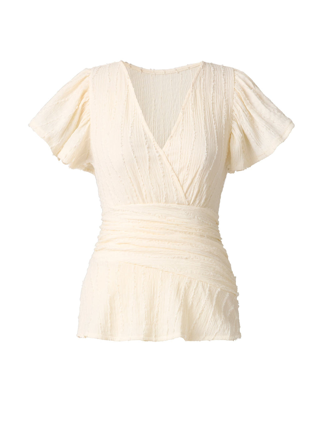 Vineyard Knit Gathered Top - Cloud Dancer