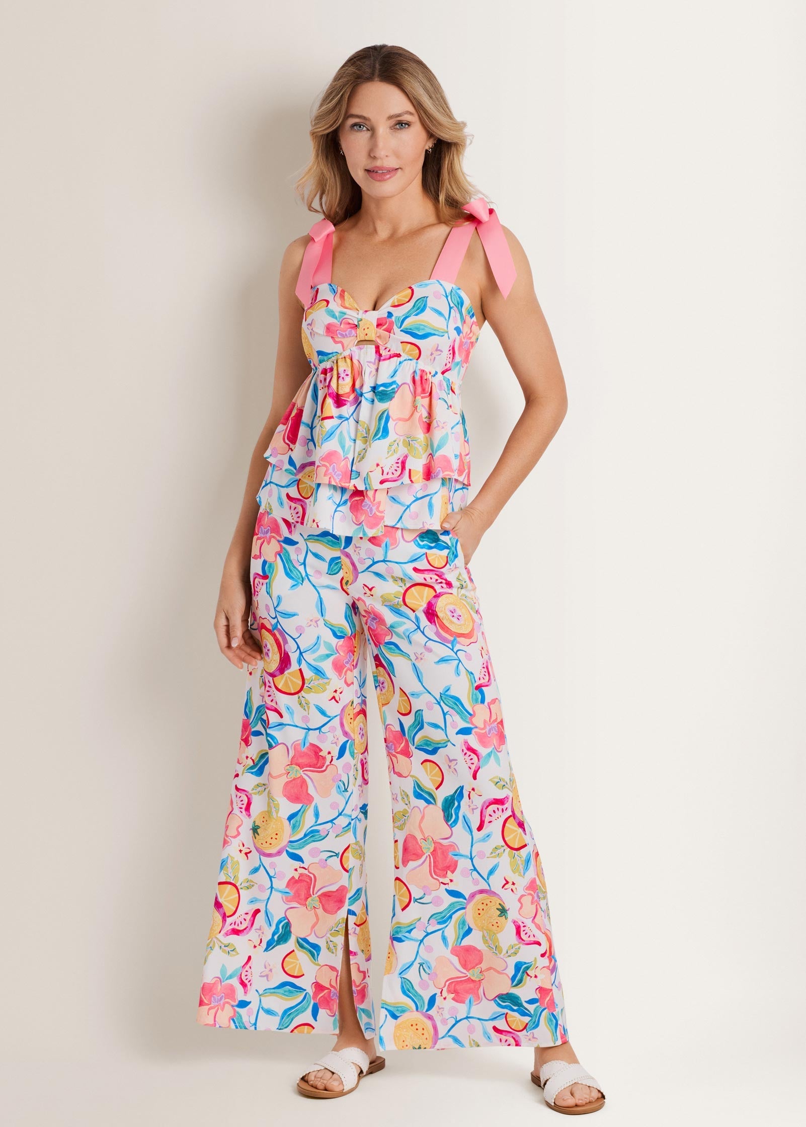 Printed Pant - Soft Citrus Floral