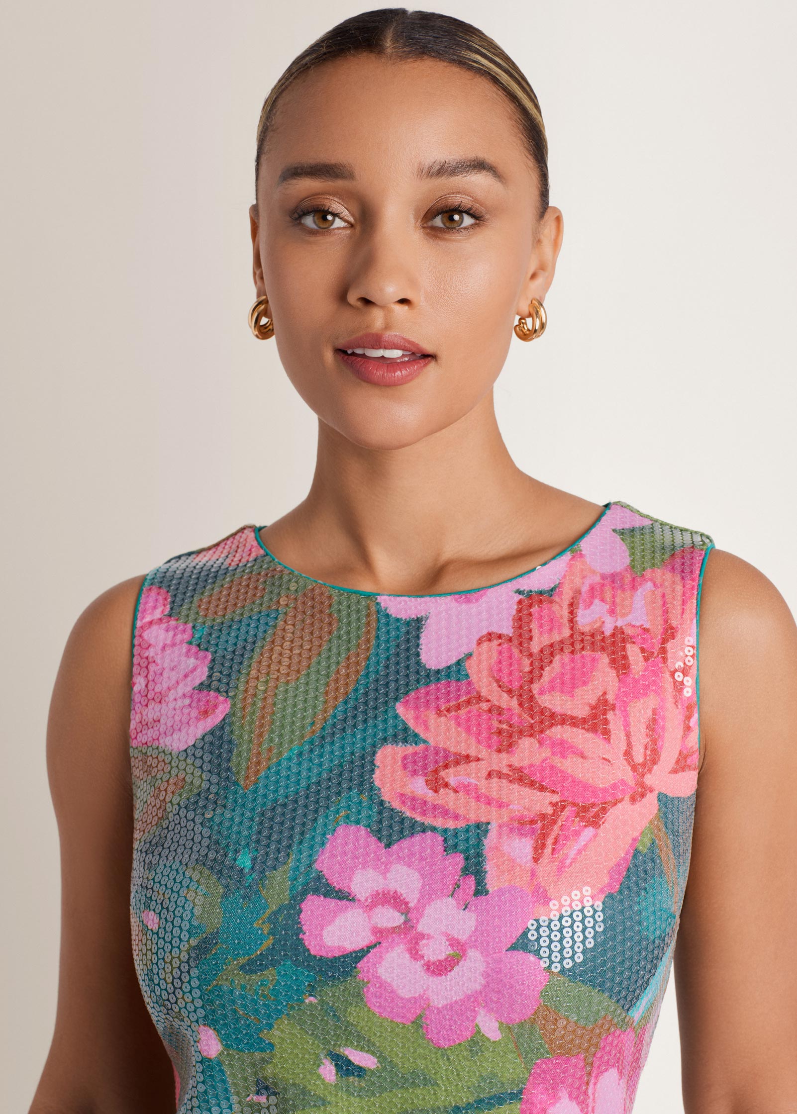 Floral Sequin Mini Dress - Tropic Bouquet