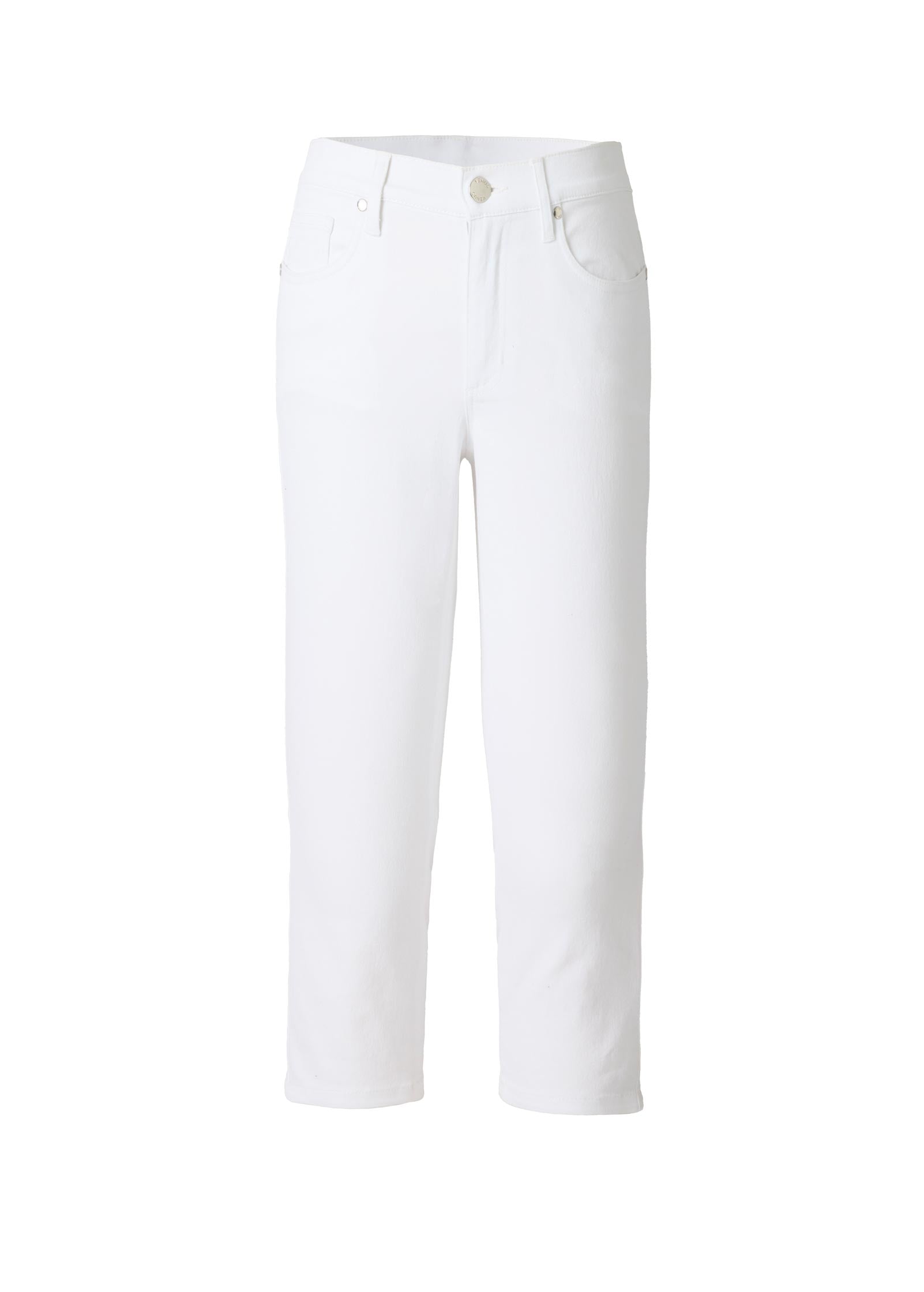 Cindy Capri Jeans - White Denim