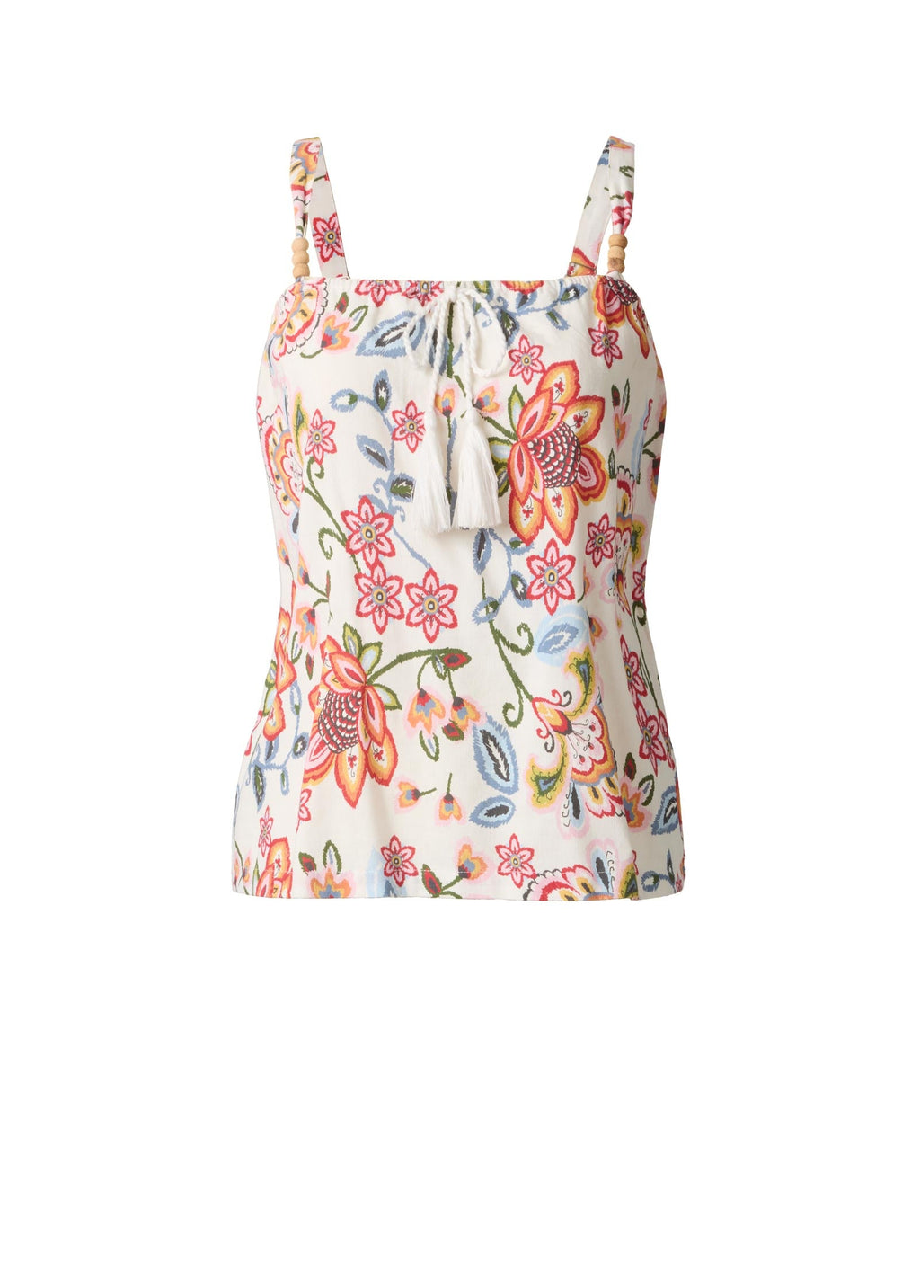 Linen Sleeveless Tank With Tassel - Hothouse Botanical