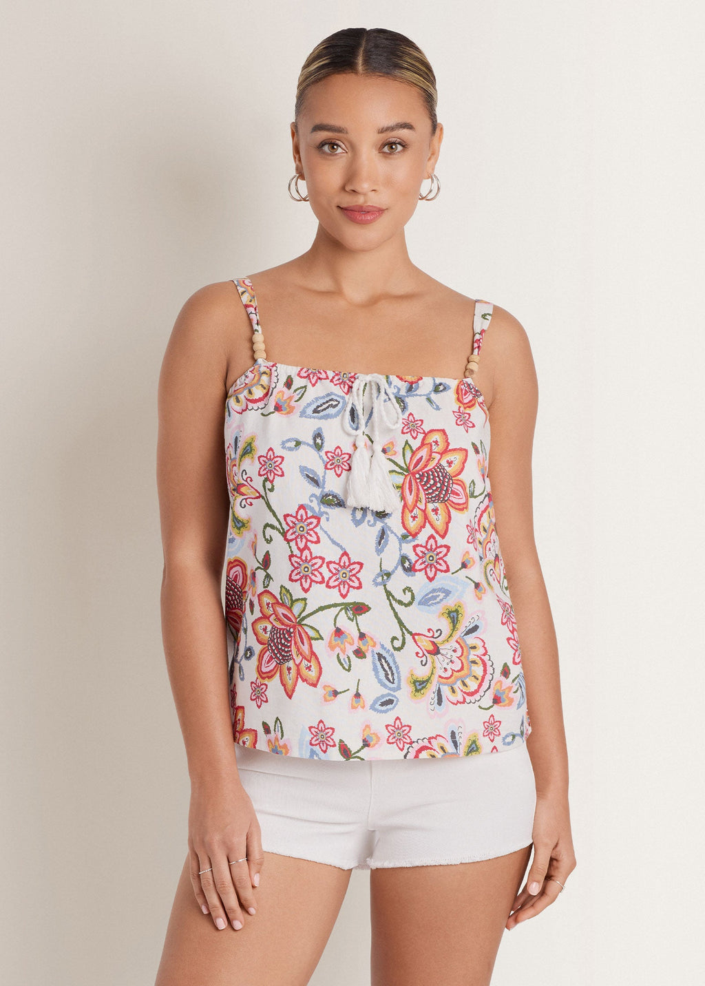 Linen Sleeveless Tank With Tassel - Hothouse Botanical