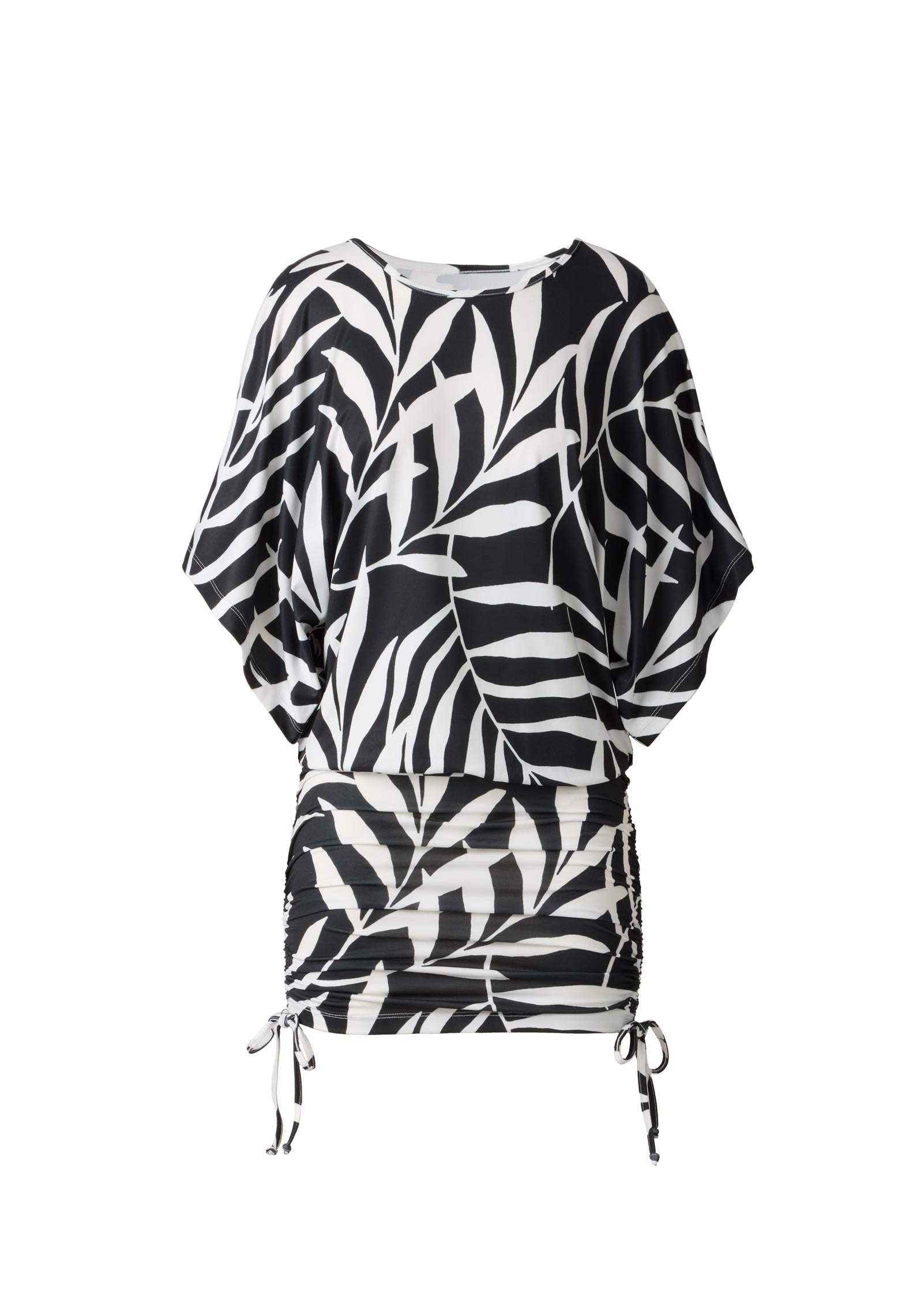 Banded Mini Convertible Dress - Bicolor Palm