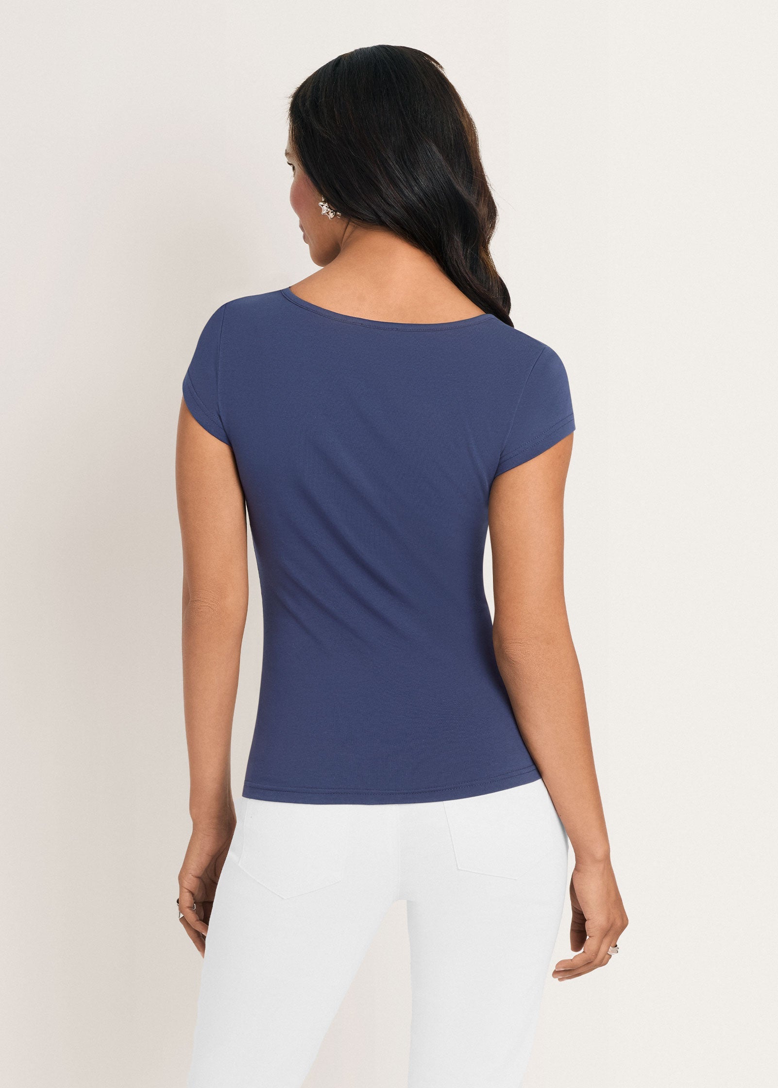 Square Neck Top - Black Iris