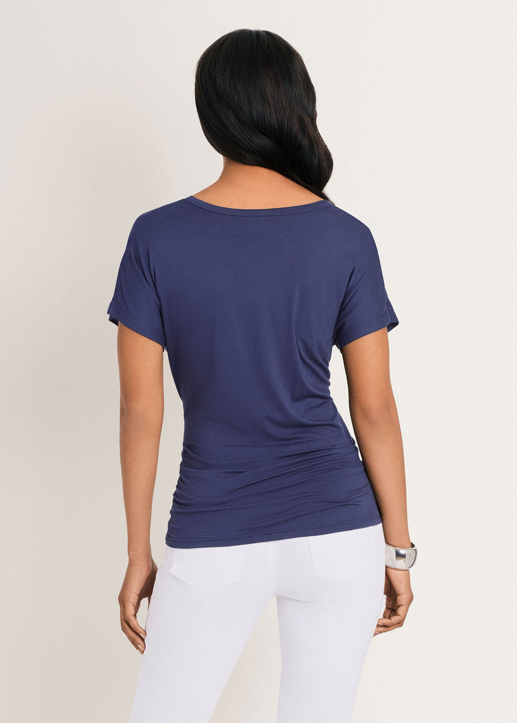 Twisted Knot Detail Tee - Black Iris