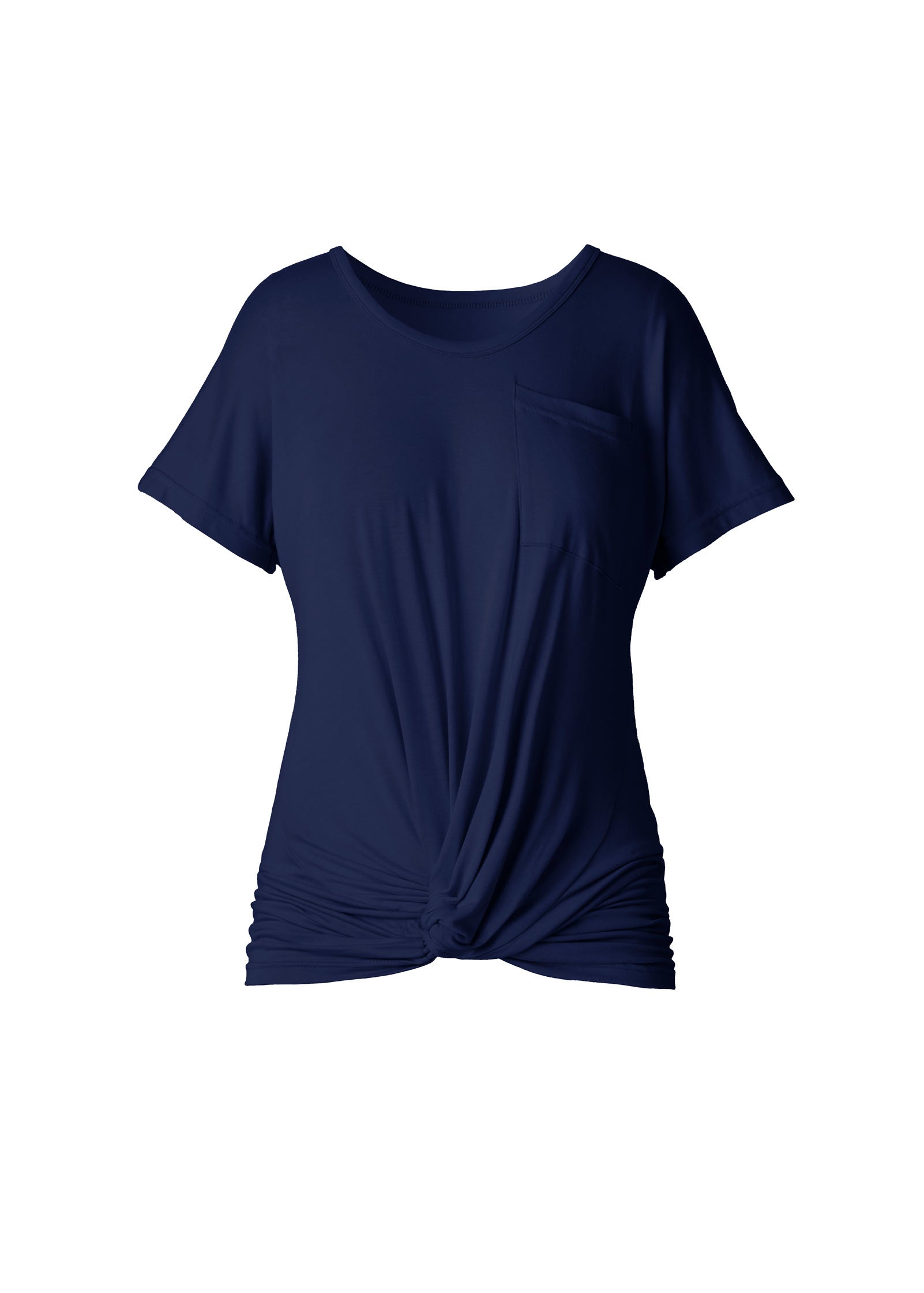 Twisted Knot Detail Tee - Black Iris