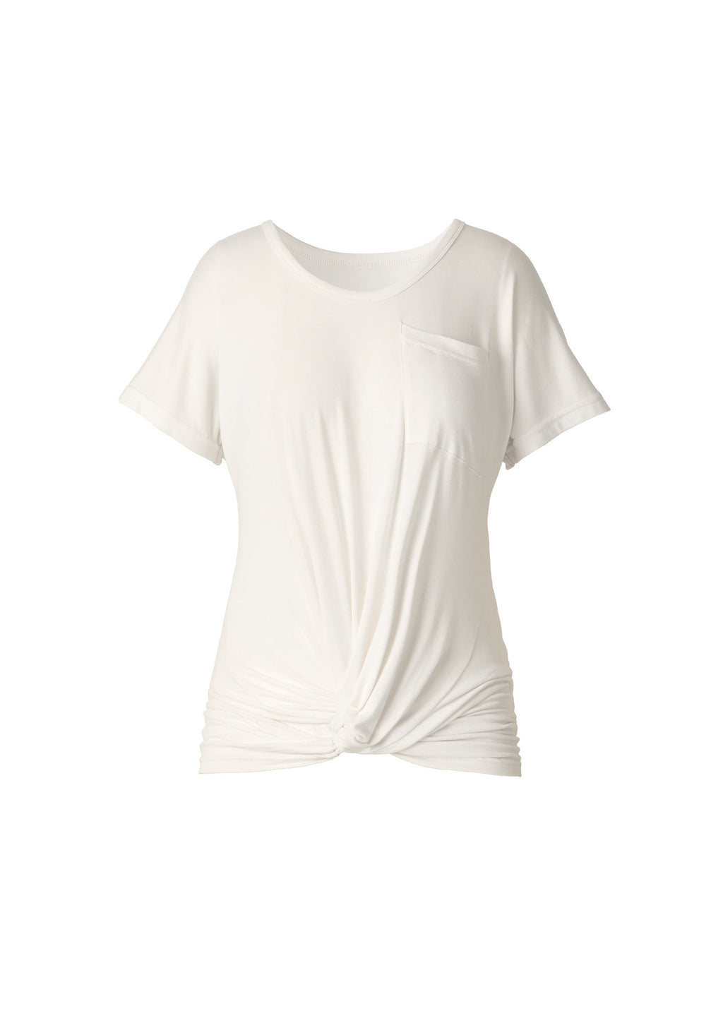 Twisted Knot Detail Tee - Cloud Dancer